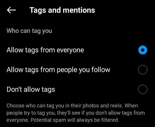 آموزش منشن اینستاگرام