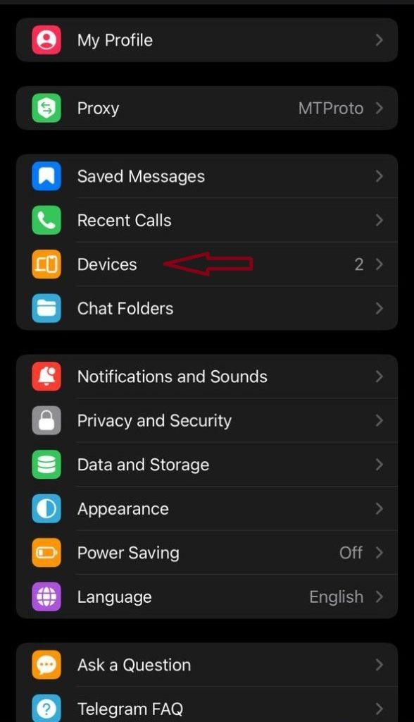 آموزش حذف نشست های فعال تلگرام