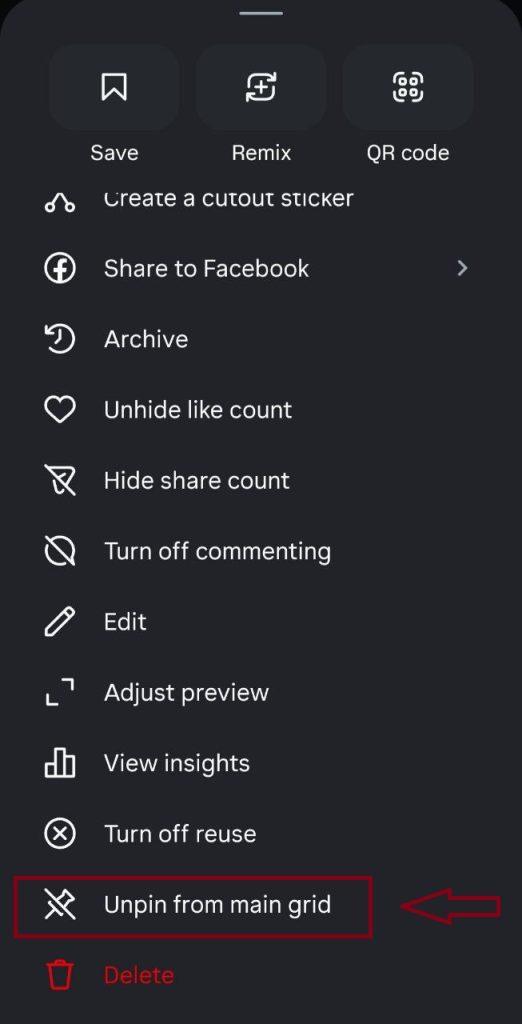 پین کردن پست اینستاگرام