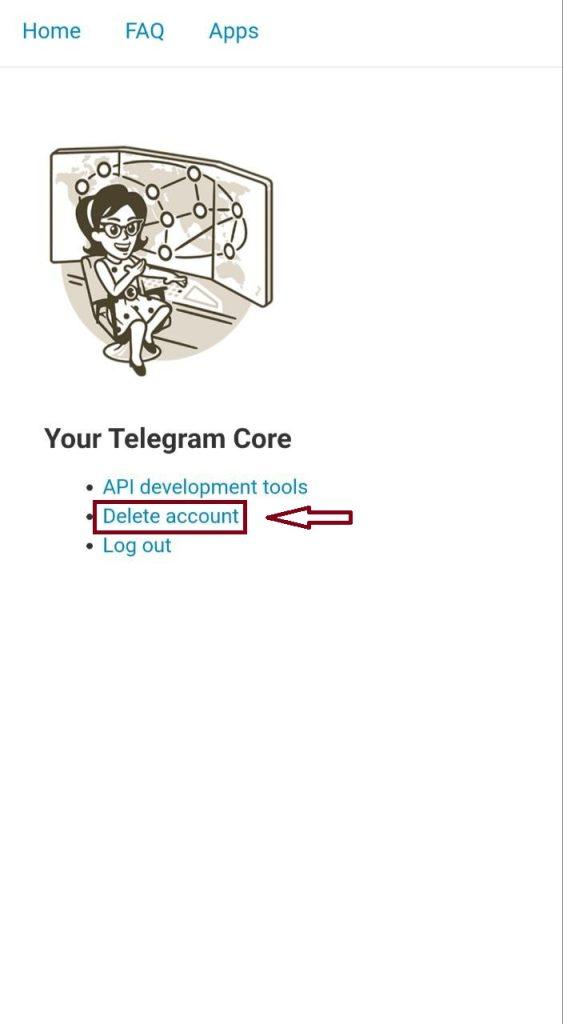 دیلیت اکانت تلگرام