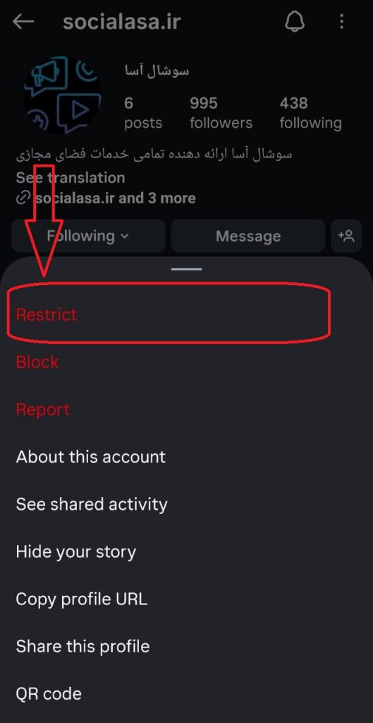Restrict کردن کاربر برای مخفی کردن آنلاین بودن اینستاگرام