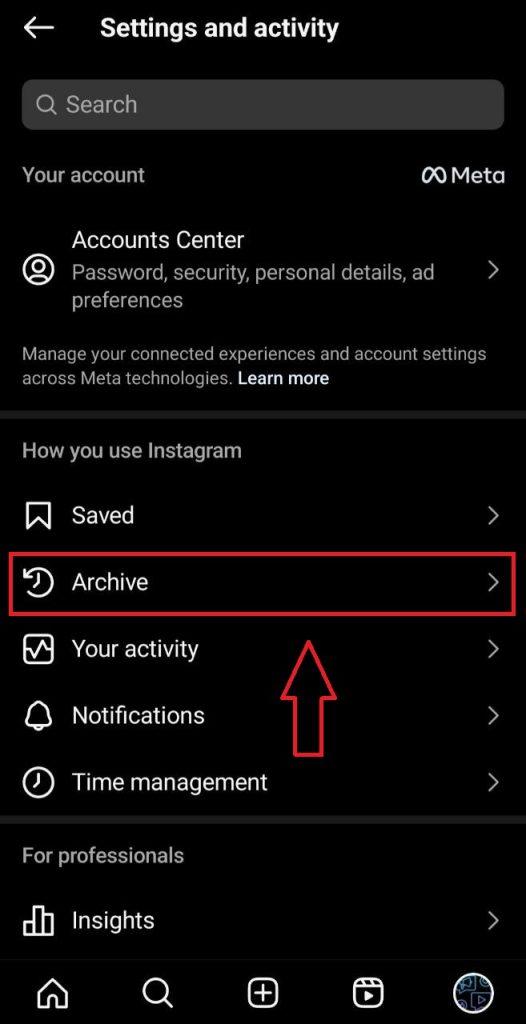 بازیابی استوری حذف شده از طریق Story Archive